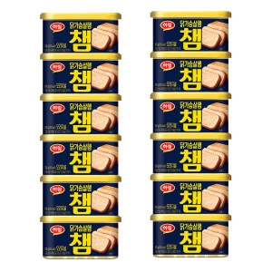 하림  닭가슴살 챔 오리지널 200g 12개 /닭가슴살햄/햄/챔/통조림/소시지/스팸/ 햄