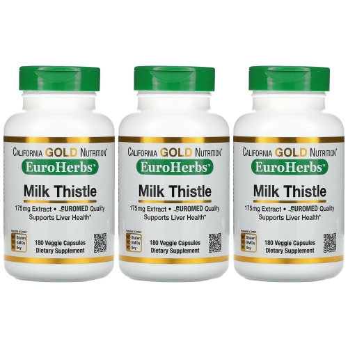 캘리포니아골드뉴트리션 EuroHerbs 밀크시슬 추출물 60캡슐