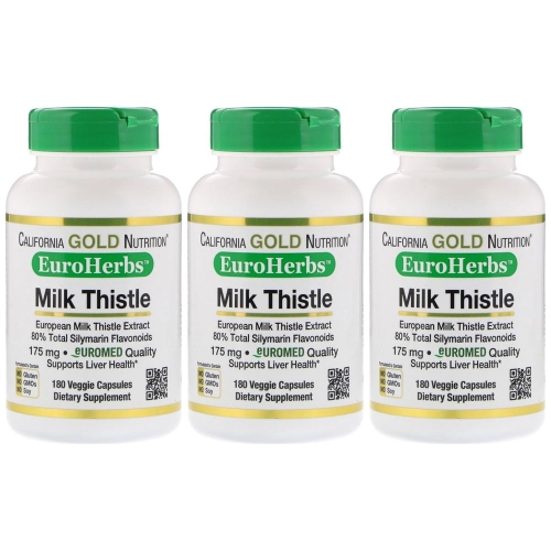 캘리포니아골드뉴트리션 EuroHerbs 밀크시슬 추출물 180캡슐