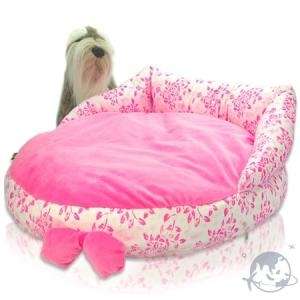유니해비타트 클레오파트라 등받이베드-핑크 반려동물 강아지 침대