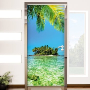 꾸밈  co010-야자수와 작은 산호섬현관문리폼