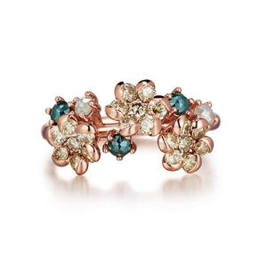 로제도르  여성 멀티러프다이아 플라워가든 반지 FRPR-A-1224