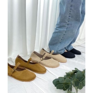 슈썸 RJ-e0410 여성 데일리 가을 스웨이드 플랫 슈즈