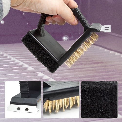 RT  에이치플러스몰 바베큐그릴 청소용 무쇠솔 핸드형 철재브러시 W99E1B1