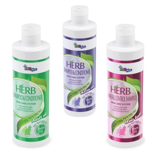 펫퍼스 허브 캣 헤어볼 샴푸 300ml 고양이샴푸
