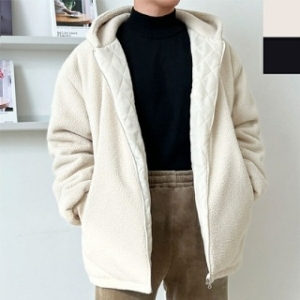 에스티오 SK a 오너클랜 남자 뽀글이 양털 후드집업 1P 남성 아우터 WBBDA63 행복한 쇼핑 SK스토아