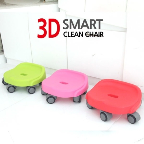 매직크린  제이오마켓 3D 클린체어 바퀴의자 청소의자 핑크