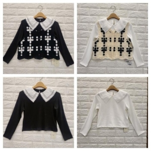 일로딜로 SH05 이너용으로 좋은 모던 카라 티 블라우스 IDLA2381Z S10578597