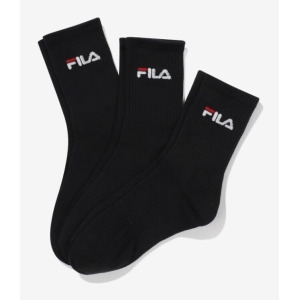 휠라  공용 장목양말 3매입 FS3SCF6304X BLK OWH