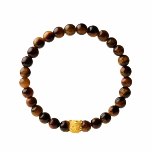 한국금다이아몬드  순금 볼 팔찌 24K 호랑이 호안석 0.85g