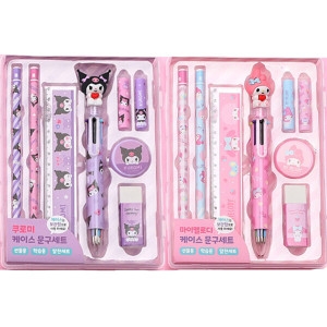 산리오  쿠로미 마이멜로디 케이스 문구세트 학용품 초등 준비물 구디백 2종 선택