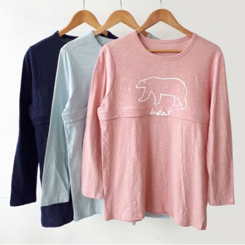 티지 임산부 T 긴곰 수유티 빅사이즈