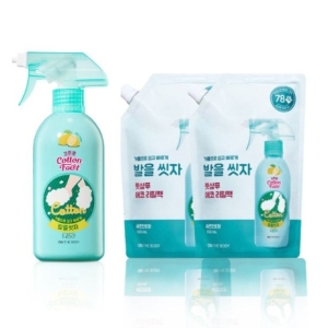 온더바디 코튼풋 발을씻자 풋샴푸 레몬 510ml+레몬향 리필 500ml 2개