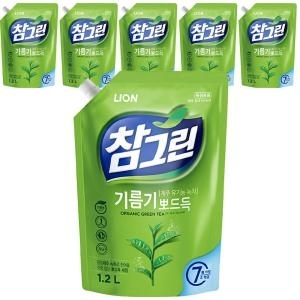참그린 기름기 뽀드득 레몬녹차 리필 1.2L