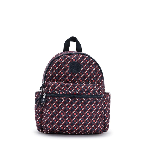 키플링 소르다 SORDA 레드 타일 프린트 백팩_KLABA37 RTPR