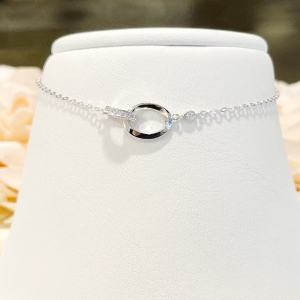 미니골드  14k 미니 다이아몬드 듀오 링크 랩다이아 팔찌 BNKS4019L