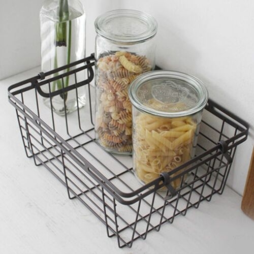 사각 철제 바스켓 다용도 수납 바구니 손잡이 트 JY4 메쉬망바구니 매쉬망바구니 철망진열대