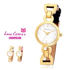 코스모폴리탄 LOVE COSMO X  한국 공식 본사  여성 가죽 시계 LX006L