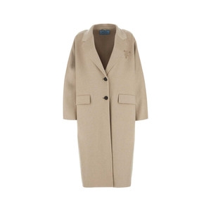 프라다 샌드 캐시미어 오버사이즈 코트 P639QRS2321XON F0627