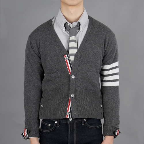 톰브라운 클래식 캐시미어 사선완장 가디건_MKC001A 00011