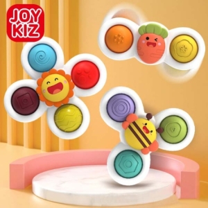 빙글빙글 흡착 회전 딸랑이 스피너 3종세트