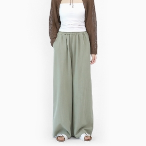 스콰즈 긴바지 SOZP014 4COLOR 여성 여름 밴딩 쿨팬츠