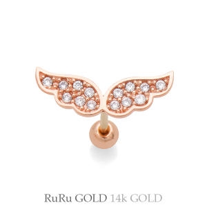 루루골드  14K 엔젤 윙 피어싱 PS05-51