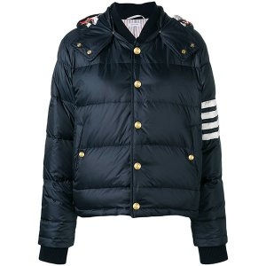 톰브라운 사선완장 후드 다운패딩_MJD061X