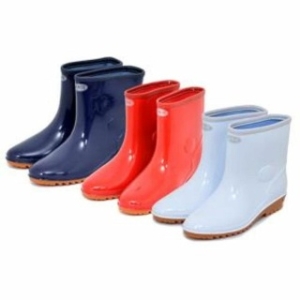 흰색 250mm 여성 작업용 방수 반장화 미끄럼방지 부