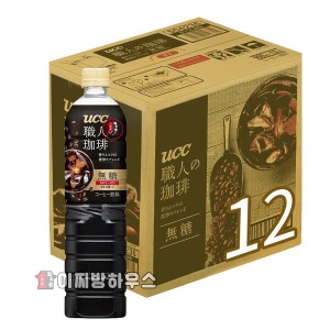 UCC  무가당 액상커피 900ml 12개 노슈가 일본커피 블랙커피