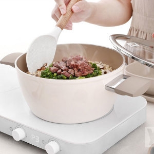 바겐슈타이거  인덕션 겸용 세라믹 20cm 양수냄비 예쁜냄비 2인용 인덕션용 가스렌지냄비 가벼운냄비