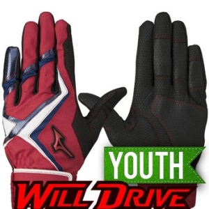 미즈노 야구 유소년 윌드라이브 배팅장갑 적흰 1EJEY51762ARRW D2308