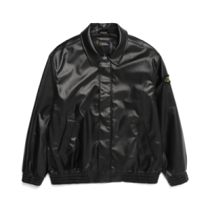 내셔널지오그래픽  남녀공용 블루종 비건 레더 자켓 (N223MJP904)