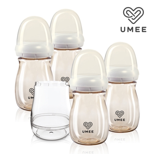 유미 PPSU 젖병 260ml 웜커버 4종세트 (노꼭지)