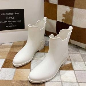 비오는날 검정 레인 슈즈 방수 패션 장화 패션 부츠   W888E01