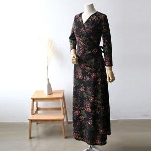 예안나 롱 원피스-자카드 플라워 랩원피스 yec1027