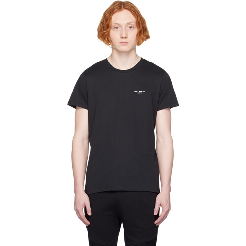 발망 플록 로고 반팔 티셔츠 AH1EF000BB04GAB