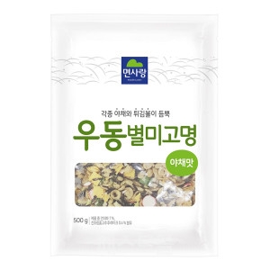 면사랑 원씨푸드 건더기스프 우동별미고명 야채맛 500g 후레이크 덴가스