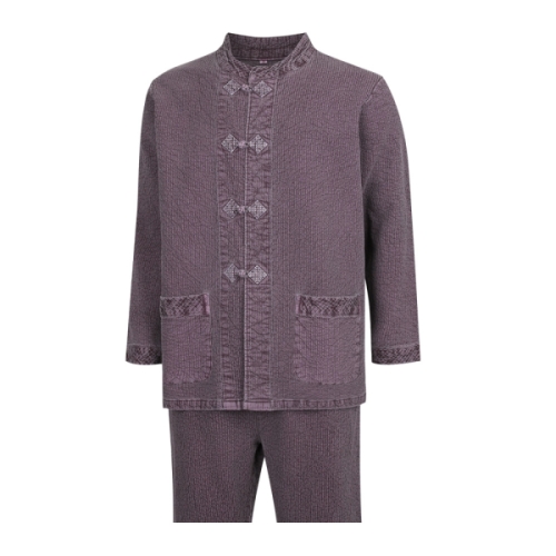 파파브로 가벼운 워싱 천연염색 생활한복 상하의 세트_SS HBW Q003