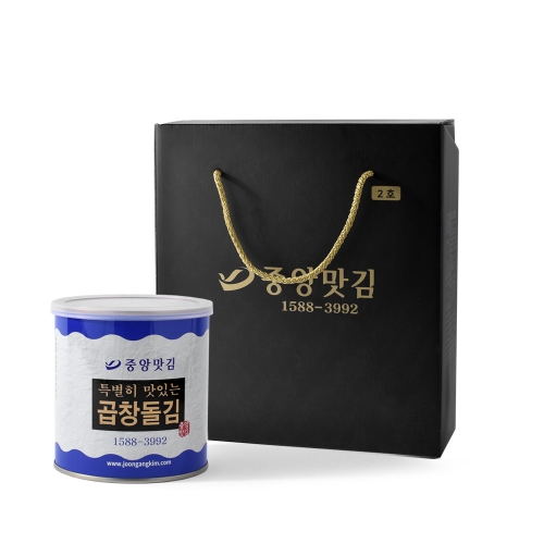 중앙맛김  특별히 맛있는 곱창 돌김 캔김 선물세트2호 보령대천김