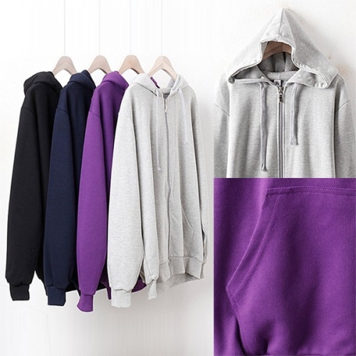 나야홍 빅사이즈 여성 베이직 후디 캐주얼 집업 H213146