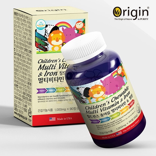 오리진 칠드런스 츄어블 멀티비타민&철분 90정