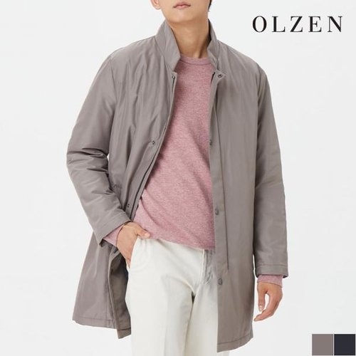 올젠 광택감의 하이넥 안패딩 코트_ZPB3CP1501