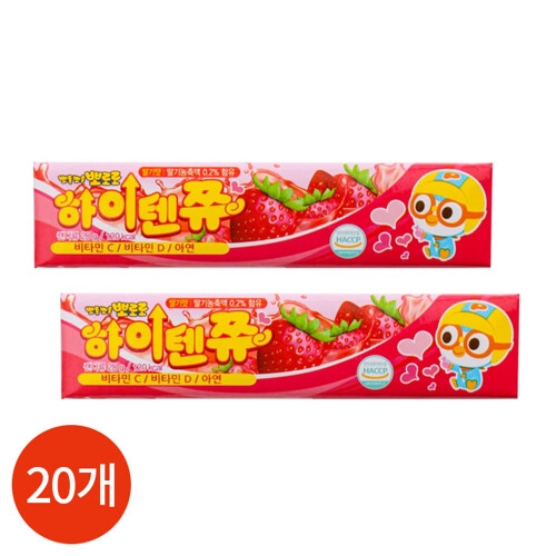 뽀로로 하이텐 쮸 딸기 28g