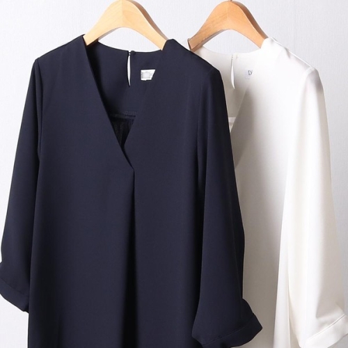 시드마켓 7부브이넥블라우스 21SD737 빅사이즈