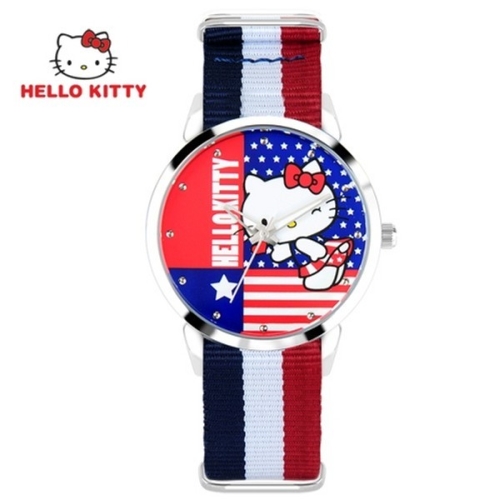 헬로키티  Hello Kitty  헬로키티 HK1508-3A-A 나토 18mm 본사  HK1508-3A-A