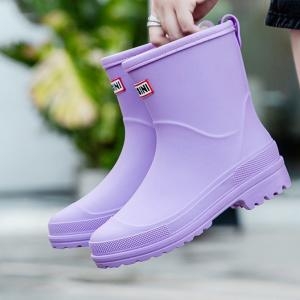 비비핑크 LUX_3934 여성 레인부츠 장화 장마철 미들장화