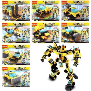 합체 트럭로봇블럭 8개
