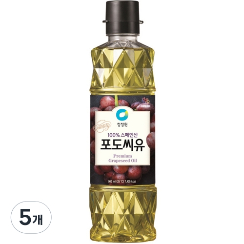 청정원 포도씨유 900ml 5개