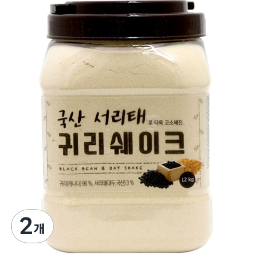 태광선식 국산서리태로 더욱 고소해진 귀리쉐이크 1.2kg 2개